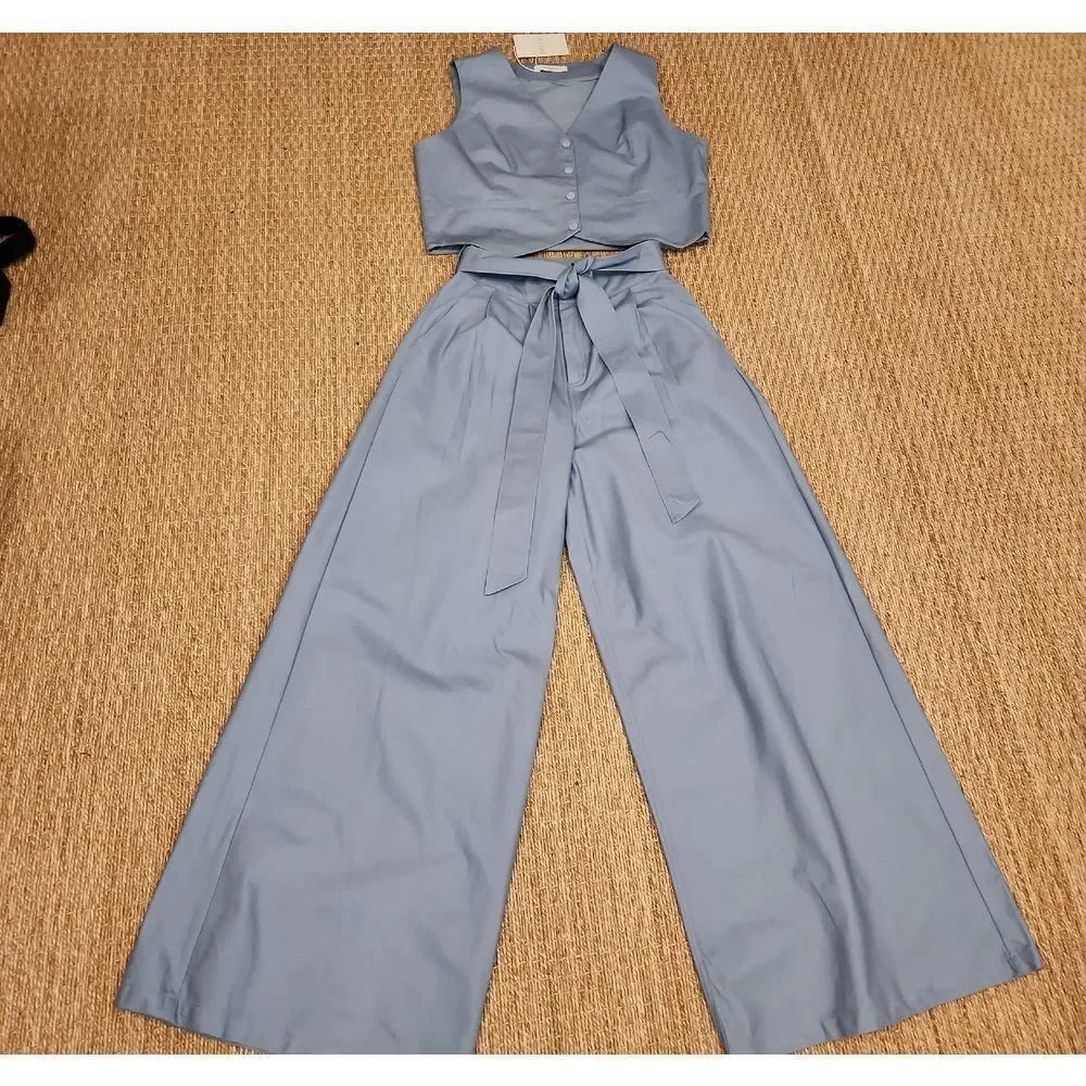 Mulla Blue Pant Set Size M NWT